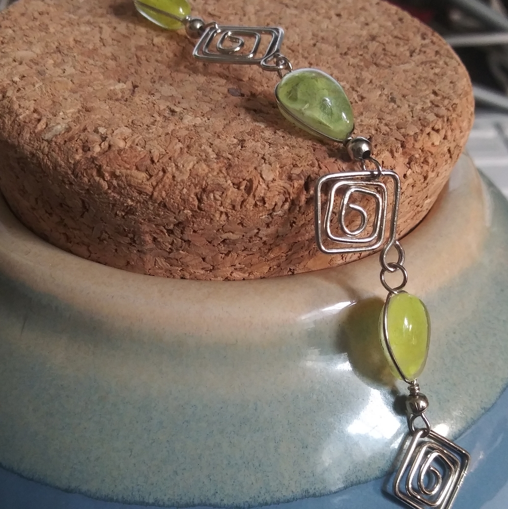 3 for $12 Semi Precious Light Green Stone Bracelet